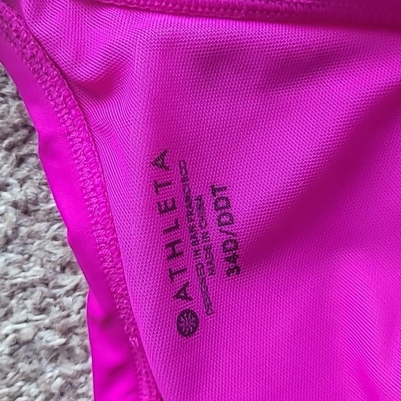 Athleta pink halter criss cross front tankini top size 34D/DDT - Picture 7 of 10